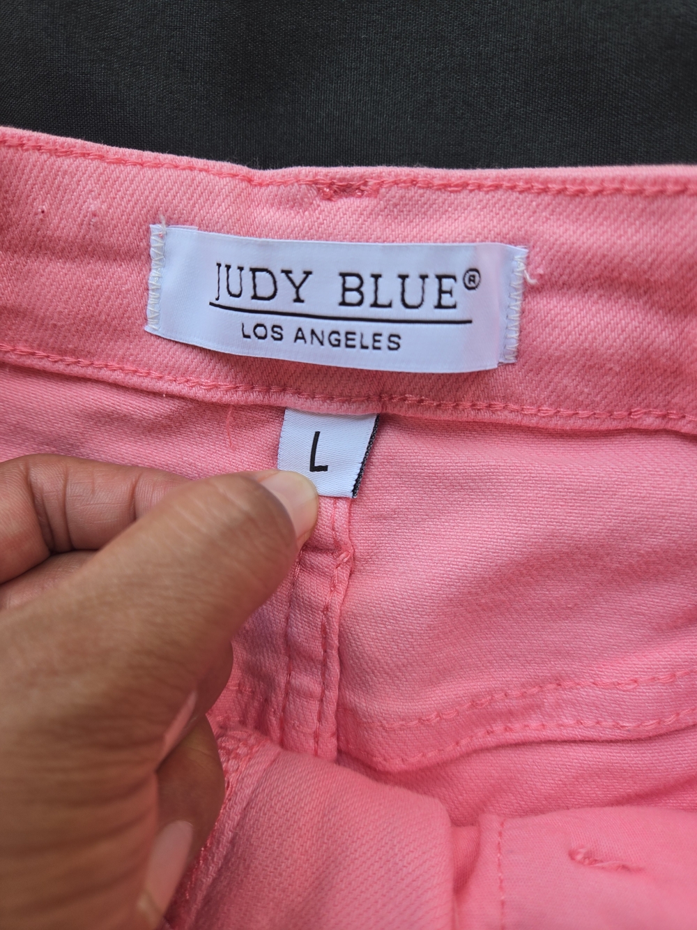 Judy Blue Pink High-Rise Denim Shorts - Picture 5 of 7